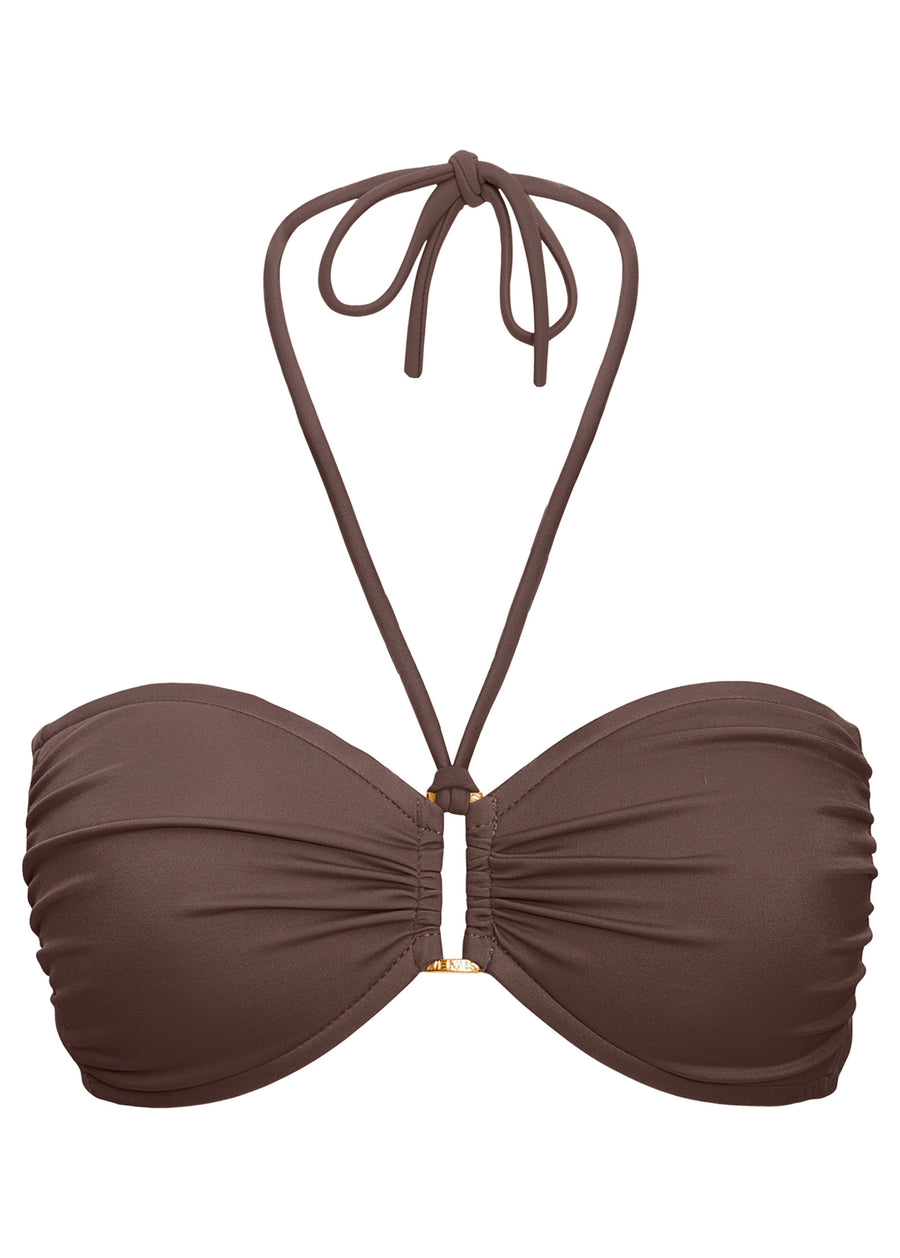 Bandeau galbé froncé - Truffe Noire