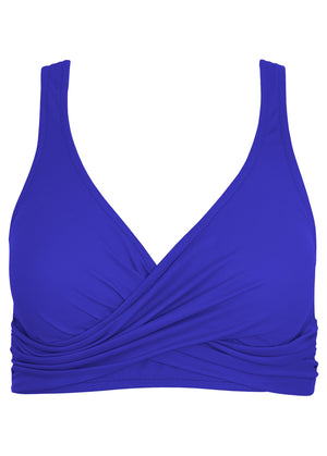 Lovely Lift Wrap Bikini Top - Cobalt Blue - thumbnail-3