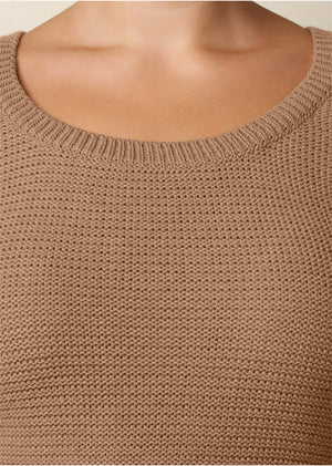 Cutout Sleeve Sweater - Tan - thumbnail-19