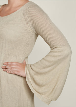 Boho sweater dress - Oatmeal - thumbnail-18