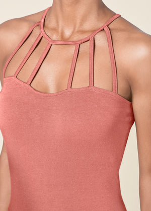 Strappy Detail Top - Burnt Coral - thumbnail-4