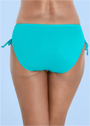 Lattice Side Bikini Bottom - Aqua Reef - thumbnail-5