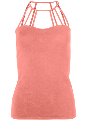 Strappy Detail Top - Burnt Coral - thumbnail-6