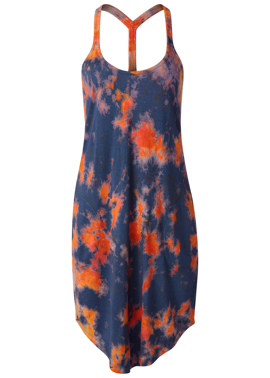 Tie-Dye Tank Dress - Blue Multi