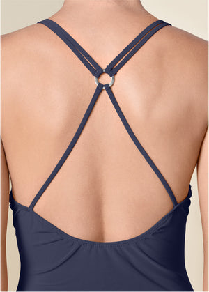 Strappy Detail Top - Navy - thumbnail-5