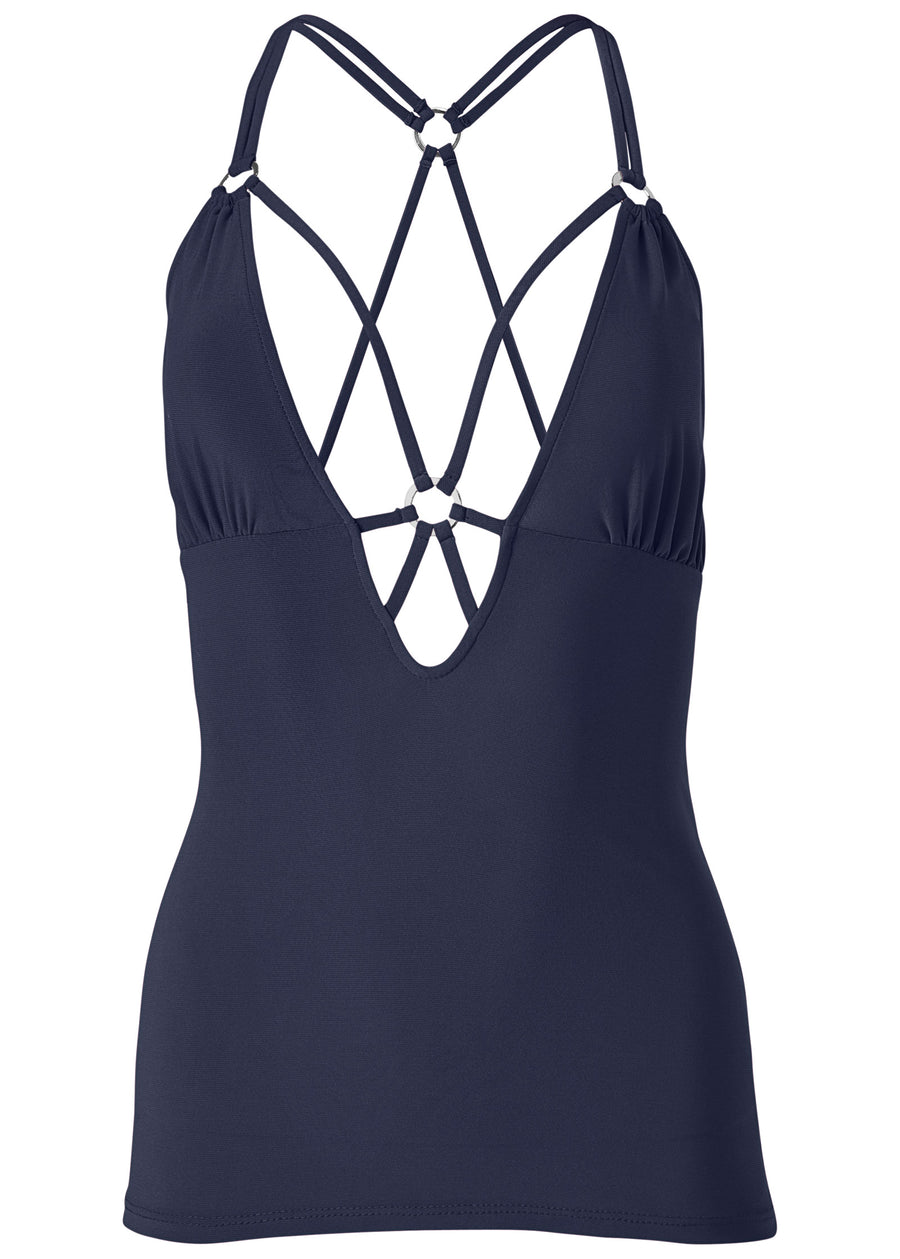 Strappy Detail Top - Navy