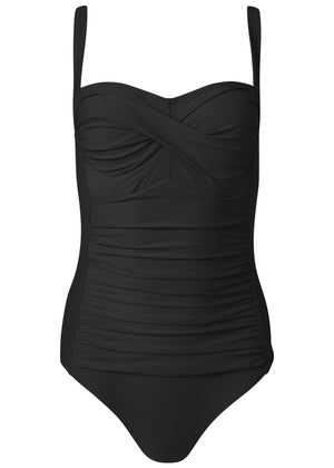 Ruched Bra One-Piece - Black Stone - thumbnail-2