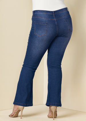 Halle bootcut jeans - Dark Wash - thumbnail-20