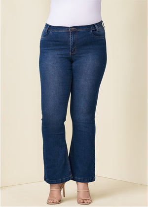 Halle bootcut jeans - Dark Wash - thumbnail-18