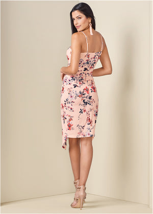 Floral Print Dress - Pink Multi - thumbnail-2