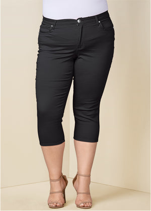 Cindy Capri Jeans - Black - thumbnail-8