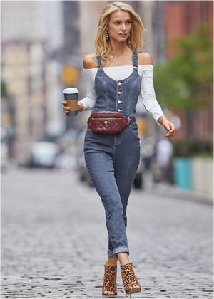 Denim Overalls - Medium Wash - thumbnail-7