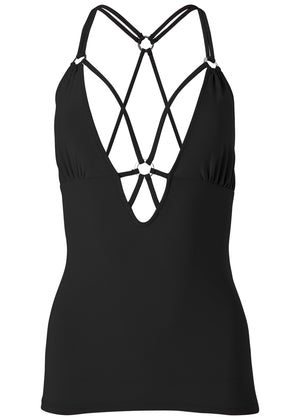 Strappy Detail Top - Black - thumbnail-2