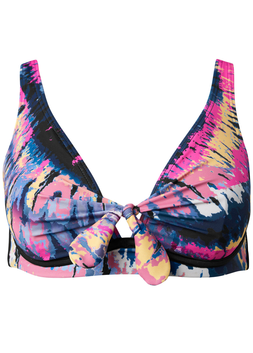 Underwire Retro Bikini Top - Psychedelic