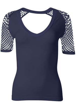 Second Skin Seamless Top - Navy - thumbnail-6