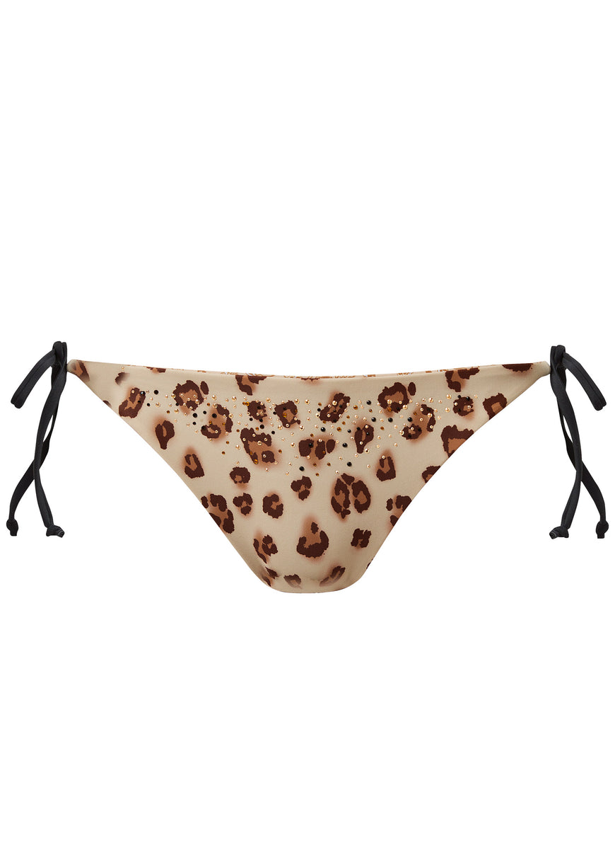 Reversible String Bottom - Cheetah/Floral