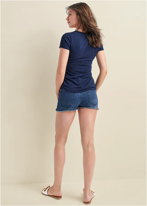 Casual Pocket Tee - Navy - thumbnail-2