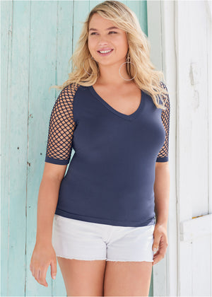 Second Skin Seamless Top - Navy - thumbnail-16