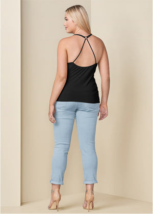 Strappy Detail Top - Black - thumbnail-6