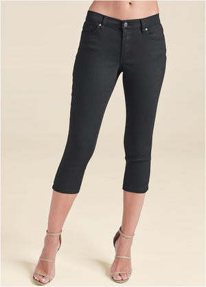 Cindy Capri Jeans - Black - thumbnail-2