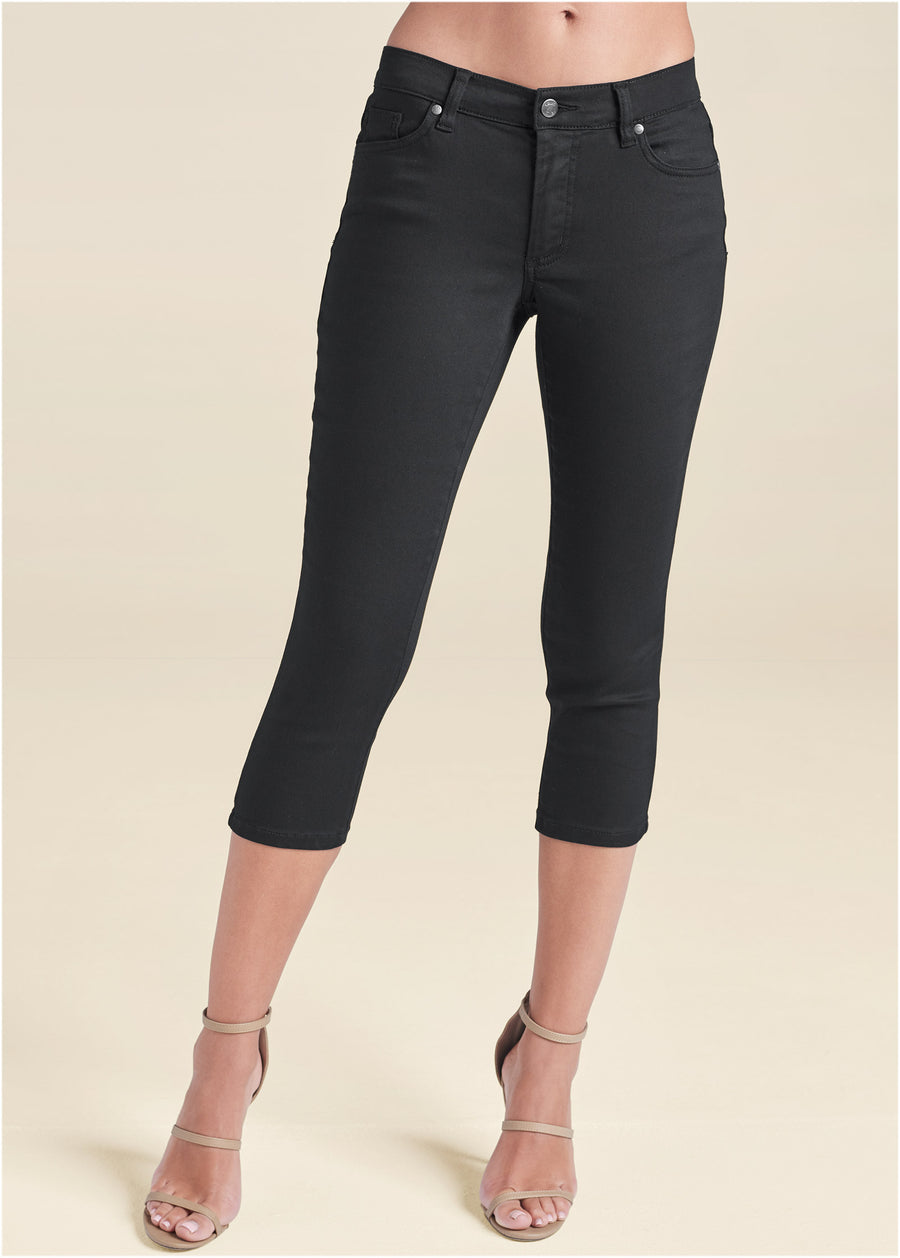 Cindy Capri Jeans - Black