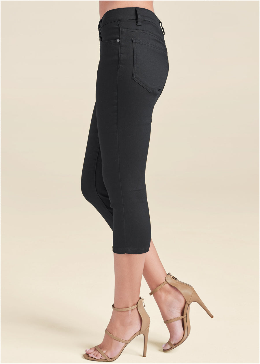 Cindy Capri Jeans - Black