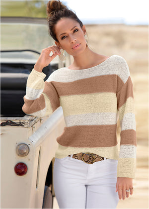 Striped Sweater - White Multi - thumbnail-8