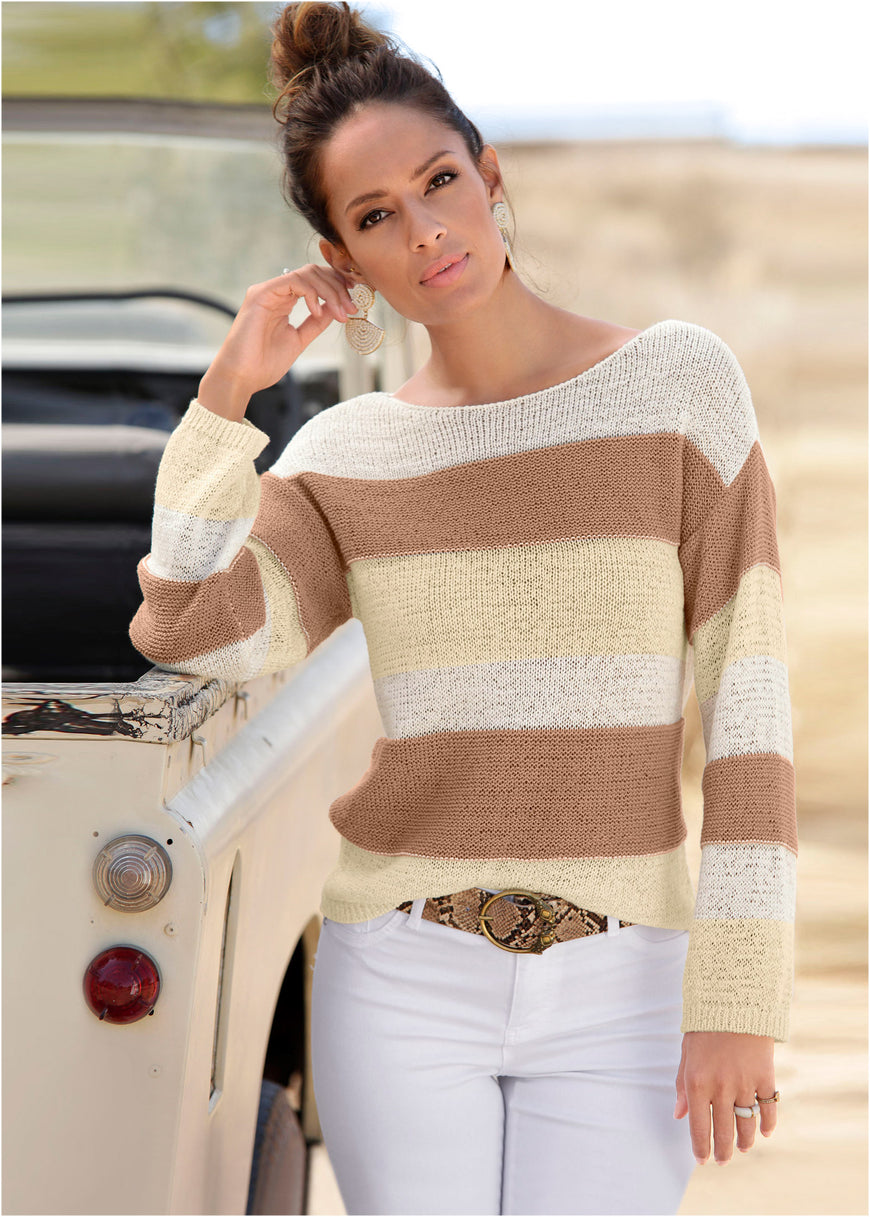 Striped sweater - White Multi