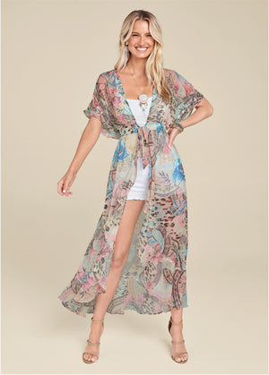 Floral paisley maxi top - Blush Multi - thumbnail-6