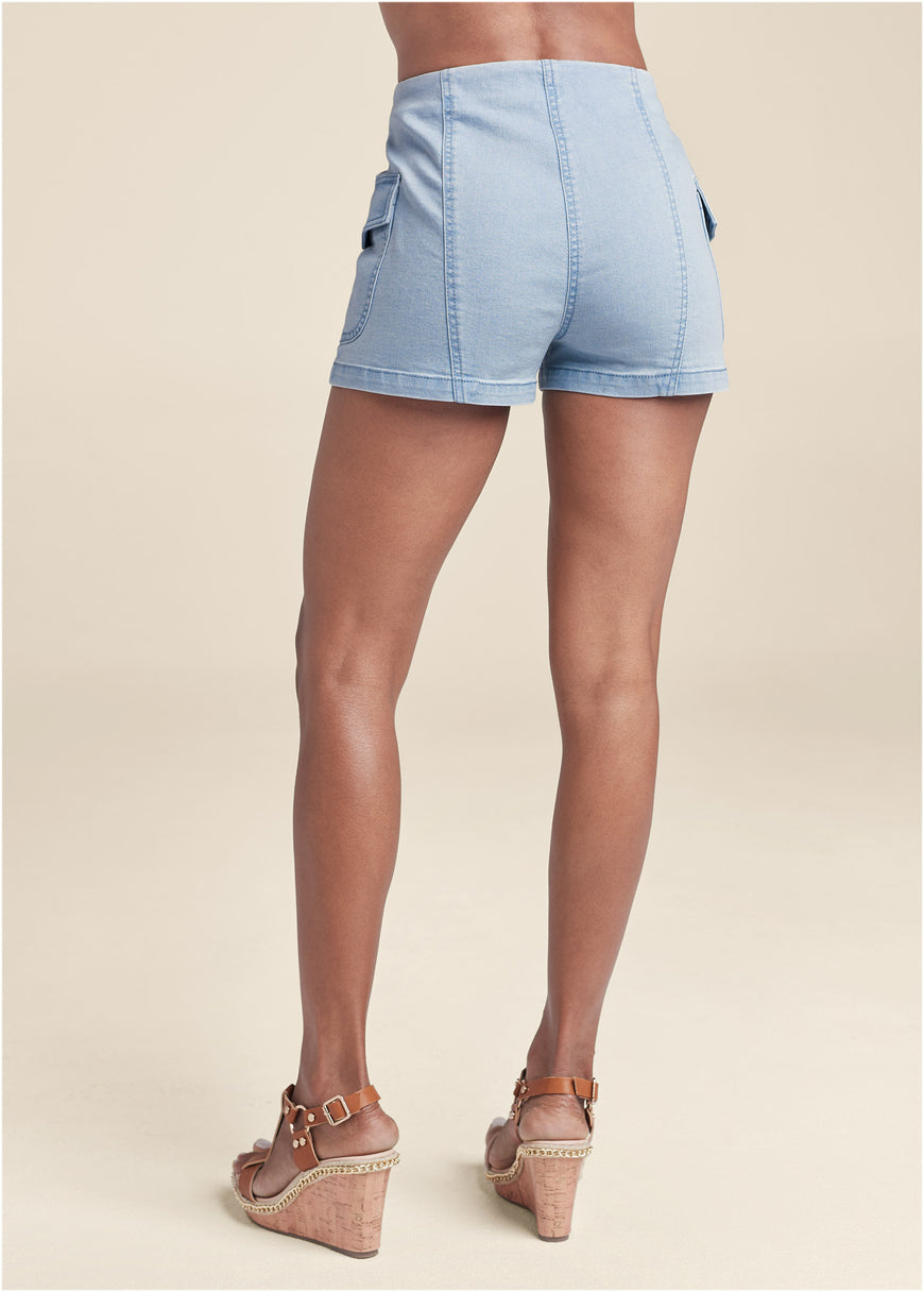 Cargo Sailor Shorts - Light Wash