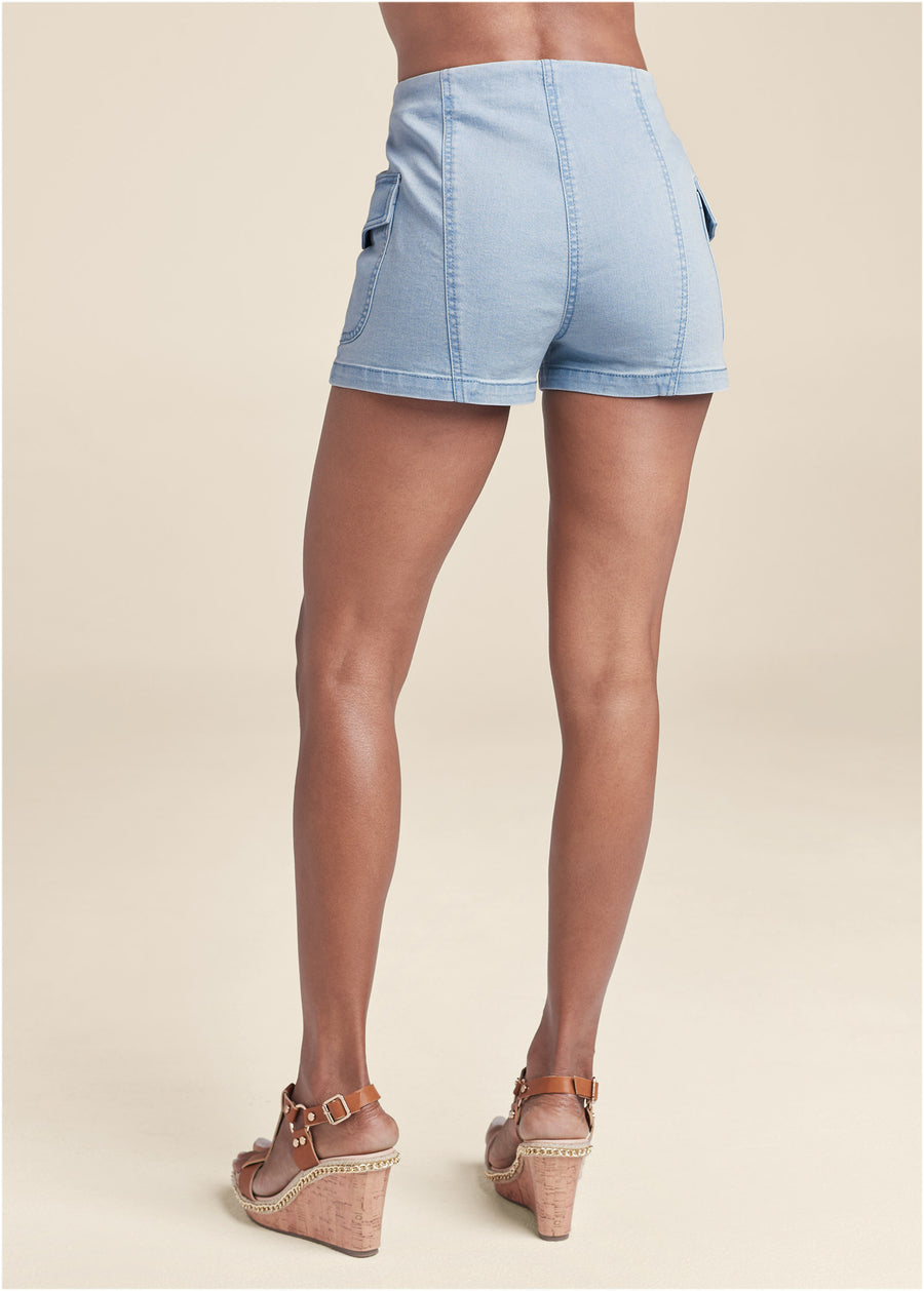 Cargo Sailor Shorts - Light Wash