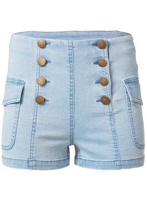 Cargo Sailor Shorts - Light Wash - thumbnail-7