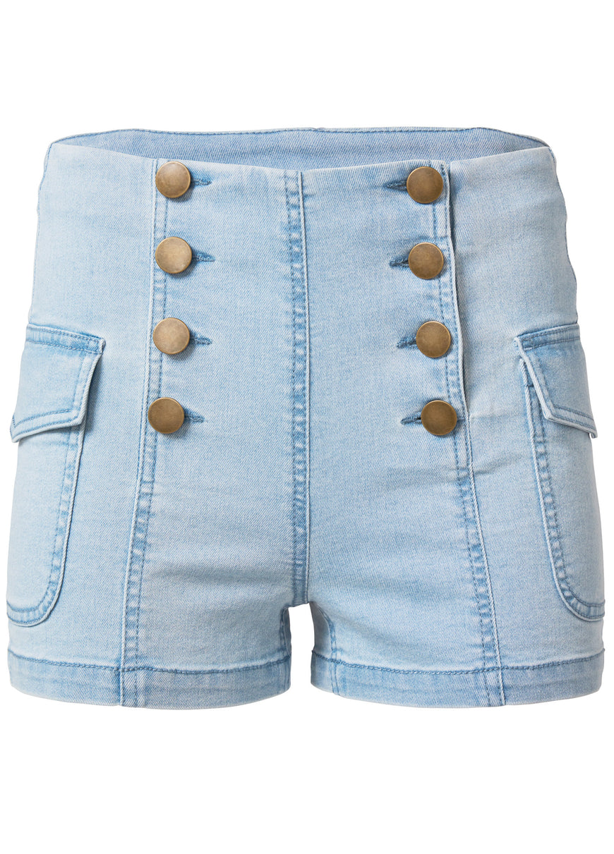 Cargo Sailor Shorts - Light Wash