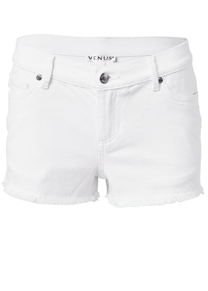 Jessica Cutoff Denim Shorts - White - thumbnail-6