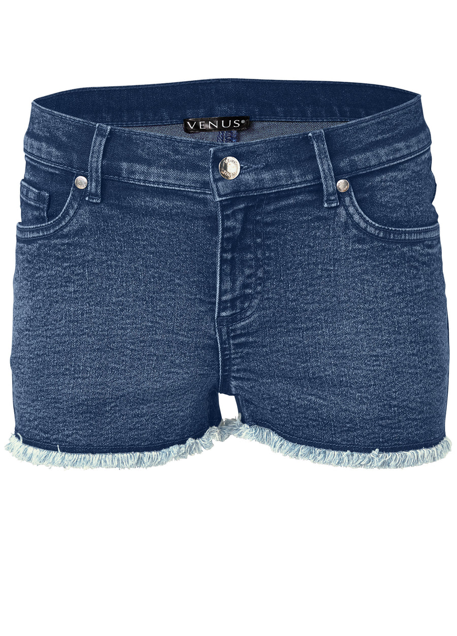 Jessica Cutoff Denim Shorts - Medium Wash