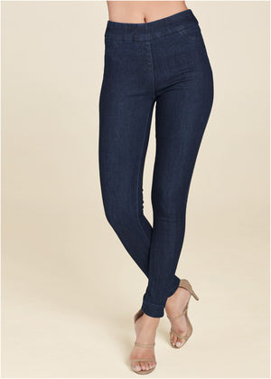 Jegging stretch amincissant - Dark Wash - thumbnail-2