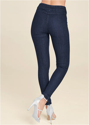 Jegging stretch amincissant - Dark Wash - thumbnail-3