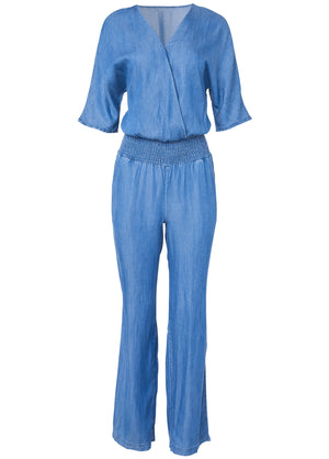 Chambray jumpsuit - Light Wash - thumbnail-5