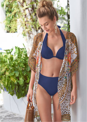 Front tie kimono cover-up - Wilde Cat - thumbnail-5