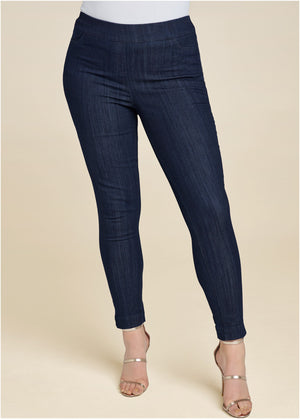 Jegging stretch amincissant - Dark Wash - thumbnail-8