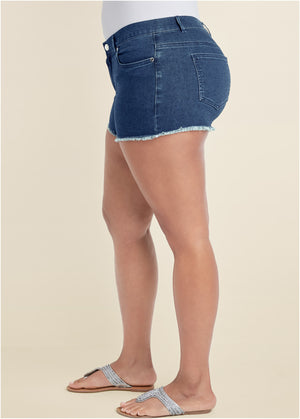 Jessica Cutoff Denim Shorts - Medium Wash - thumbnail-13