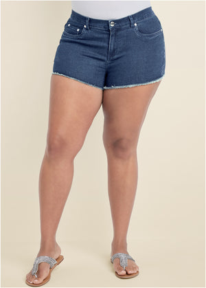 Jessica Cutoff Denim Shorts - Medium Wash - thumbnail-8