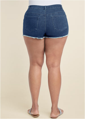 Jessica Cutoff Denim Shorts - Medium Wash - thumbnail-9