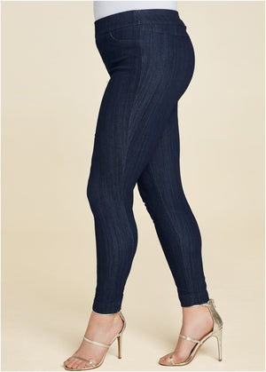 Jegging stretch amincissant - Dark Wash - thumbnail-10