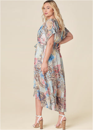 Floral Paisley Maxi Top - Blush Multi - thumbnail-12