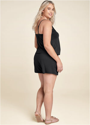 Casual romper - Black - thumbnail-10