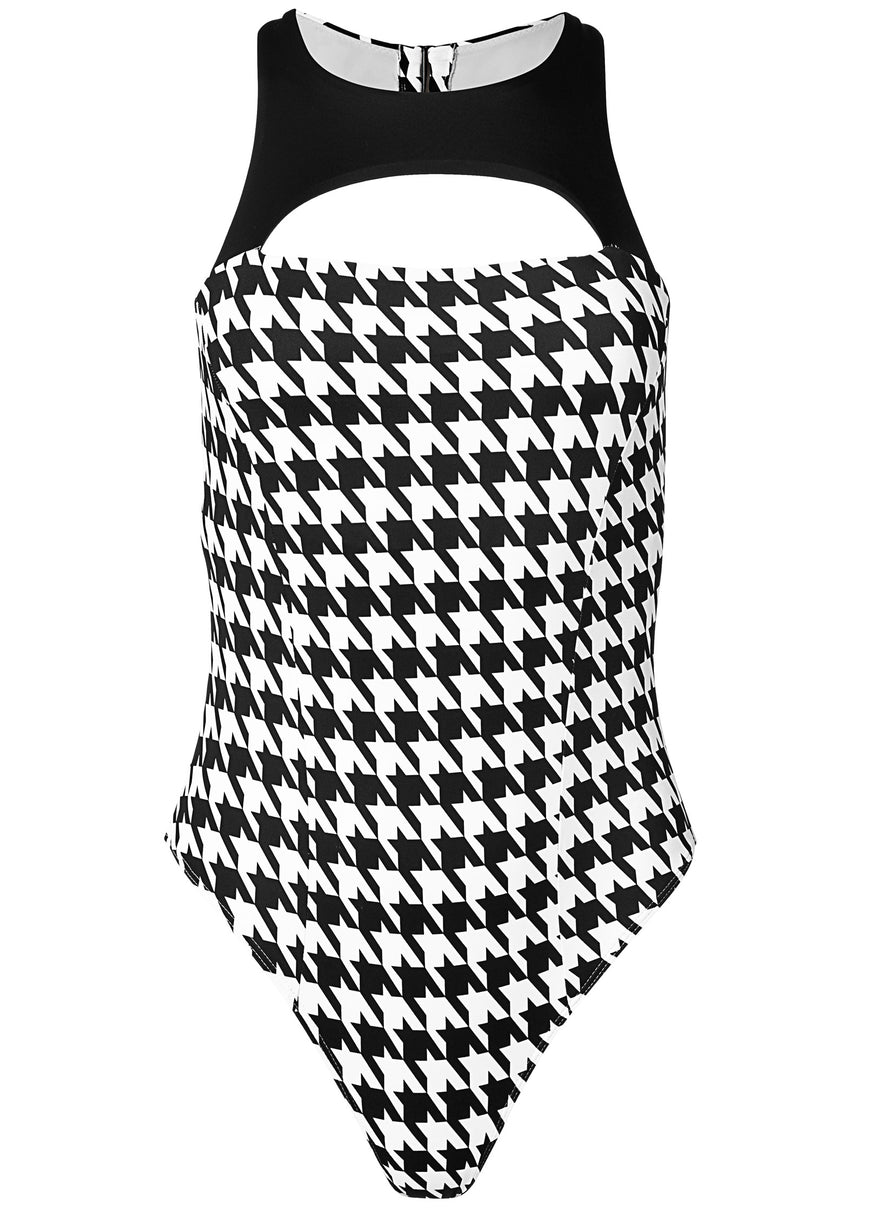 Gym To Swim One-Piece - Houndstooth