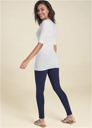 Long And Lean Tee - White - thumbnail-2