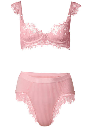 Balconette Bra Set - Light Pink - thumbnail-5