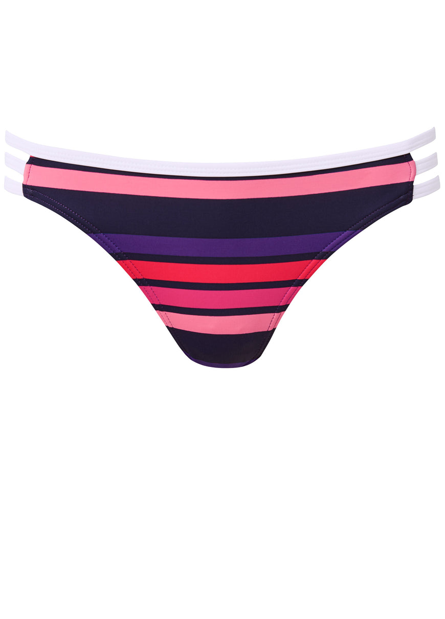 Strappy side low-rise bottom - Sunburst Stripe